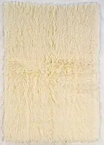 Linon White Shag Wool Rug 2 Product Image