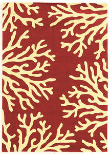 Linon Red Asian Rug Product Image