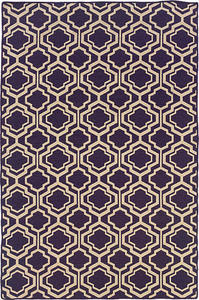 Linon Purple Patterned Reversible Rug 2 Product Image