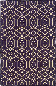 Linon Purple Patterned Reversible Rug 3 Product Image