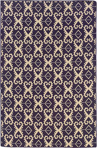 Linon Purple Patterned Reversible Rug 4 Product Image