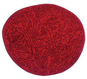 Name:Bichos y flores Red Rug, Item id:11_bichos-flores-red_d (Medium Image)