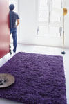 Peludas Jute Purple Designer Shag Rug