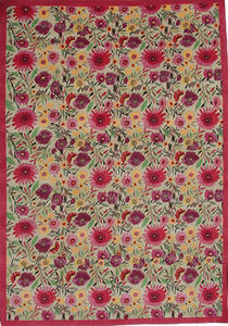 M&M Red Designer Floral Rug 3 Product Image