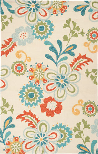 Surya Storm SOM-7706 Sky Blue Floral Synthetic Rug Product Image