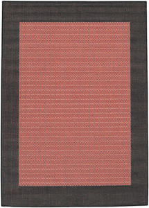 Recife Checkered Field 1005/4000 Terracotta/Black Rug Thumbnail Image