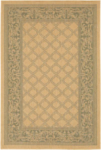 Recife Garden Lattice 1016/5016 Natural/Green Rug Thumbnail Image