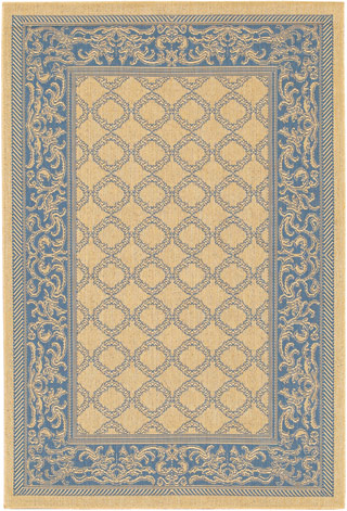 Name:Recife Garden Lattice 1016/5500 Natural/Blue Rug, Item id:1710_10165500 (Medium Image)