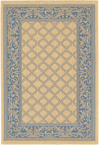 Recife Garden Lattice 1016/5500 Natural/Blue Rug Thumbnail Image