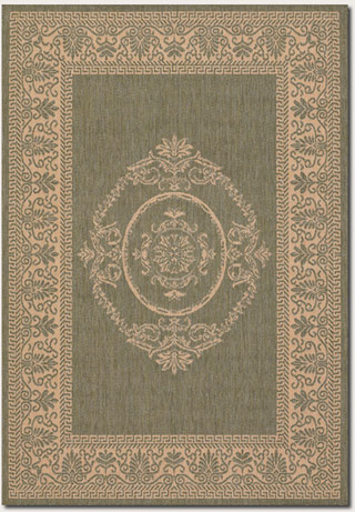 Name:Recife Antq Medallion 1078/1812 Green/Natural Rug, Item id:1710_10781812 (Medium Image)