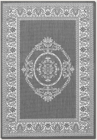 Name:Recife Antq Medallion 1078/3012 Grey/White Rug, Item id:1710_10783012 (Medium Image)