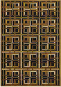 Pave Georgian Links 1223/1105 Antq Brass/Onyx Rug Thumbnail Image