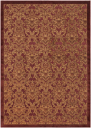 Name:Pave Petite Damask 1225/0110 Garnet/Gold Rug, Item id:1710_12250110 (Medium Image)