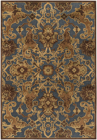 Name:Pave Persian Tapest 1226/0301 Steelblue/Bronze Rug, Item id:1710_12260301 (Medium Image)