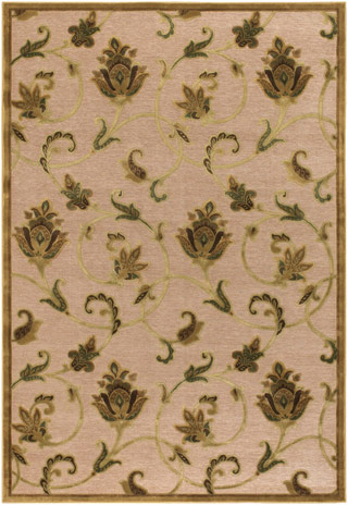 Name:Pave Petal Vine 1227/0130 Ivory/Antq Gold Rug, Item id:1710_12270130 (Medium Image)
