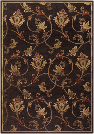 Name:Pave Petal Vine 1227/0140 Mahogany/Ruby Rug, Item id:1710_12270140 (Medium Image)