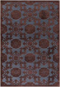 Pave Bezel Medallion 1229/6210 Chestnut/Lapis Rug Thumbnail Image