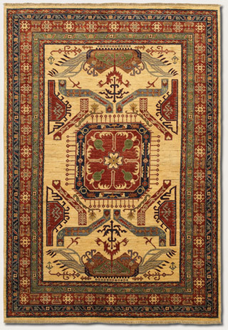 Name:Lahore All Over Vase 1363/2467 Camel Rug, Item id:1710_13632467 (Medium Image)