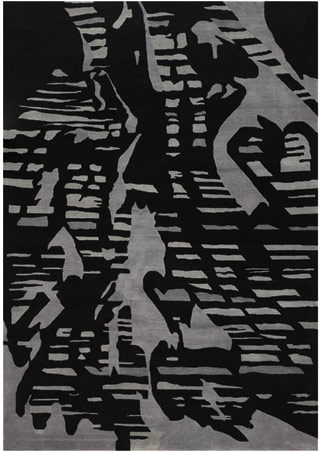 Name:Rythmia Shadows 1478/0804 Black/Grey Tibetan Rug, Item id:1710_14780804 (Medium Image)