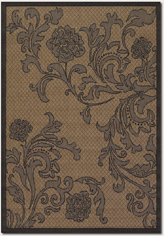 Name:Recife Rose Lattice 1522/0121 Cocoa/Black Rug, Item id:1710_15220121 (Medium Image)