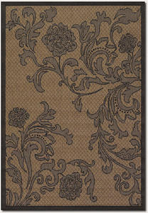 Recife Rose Lattice 1522/0121 Cocoa/Black Rug Thumbnail Image