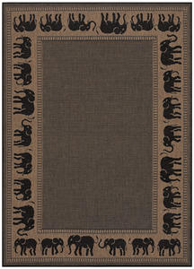 Recife Elephant 1588/1021 Cocoa/Black Rug Thumbnail Image