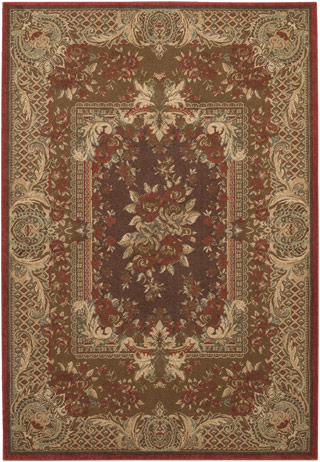 Name:Pera Mohul Bouquet 2078/0171 Chocolate/Sage Rug, Item id:1710_20780171 (Medium Image)