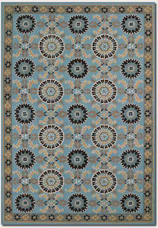 Name:Covington Suncrest 2109/1095 Azure/Multi Rug, Item id:1710_21091095 (Medium Image)