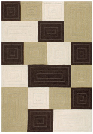 Name:Super Indo Natural Squareaure Ridge 2154/2225 Chocolate/Neutra Rug, Item id:1710_21542225 (Medium Image)