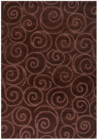 Name:Super Indo Colors Calligraphy 2157/0507 Chocolate Rug, Item id:1710_21570507 (Medium Image)