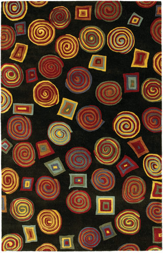 Name:Soho Odyssey 2284/0137 Black Rug, Item id:1710_22840137 (Medium Image)