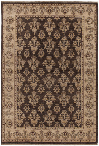 Name:Chobi Kasra 3341/0117 Espresso/Gold Rug, Item id:1710_33410117 (Medium Image)