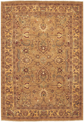 Name:Chobi Floral Bijar 3395/0022 Camel Rug, Item id:1710_33950022 (Medium Image)