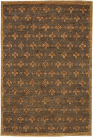 Name:Chobi Fleur De Lis 3398/0334 Dark Brown Rug, Item id:1710_33980334 (Medium Image)