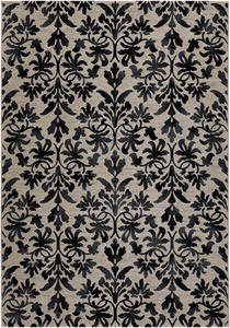 Everest Retro Damask 6316/6333 Grey/Black Rug Thumbnail Image