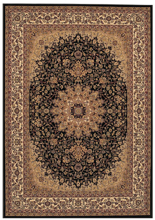 Name:Izmir Royal Kashan 7010/0001 Ebony Rug, Item id:1710_70100001 (Medium Image)