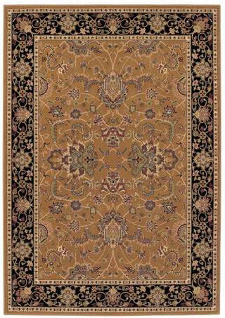 Name:Izmir Floral Bijar 7016/0004 Medallion Gold Rug, Item id:1710_70160004 (Medium Image)