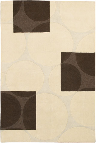 Name:Zen Garden Puddles 7324/1120 Ivory/Mocha Shag Rug, Item id:1710_73241120 (Medium Image)