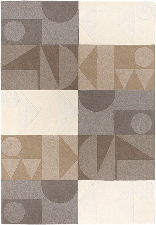 Name:Zen Garden Geogram 7331/1151 Neutrals Shag Rug, Item id:1710_73311151 (Medium Image)