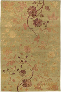 Impressions Oriental Garden 8082/0002 Sage/Raspberry Rug Thumbnail Image