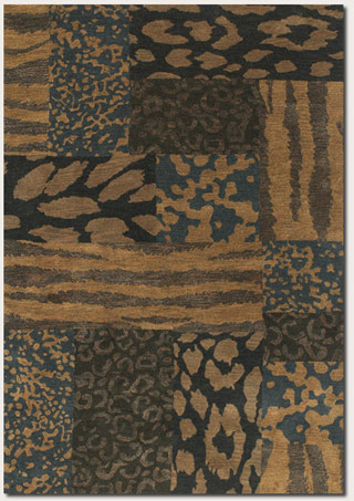 Name:Kenya Animal Print 8204/8214 Blue/Multi Rug, Item id:1710_82048214 (Medium Image)