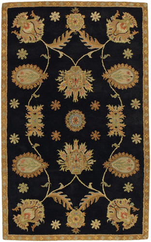 Name:Dynasty A/O Persian Vine 9103/0103 Black/Multi Rug, Item id:1710_91030103 (Medium Image)