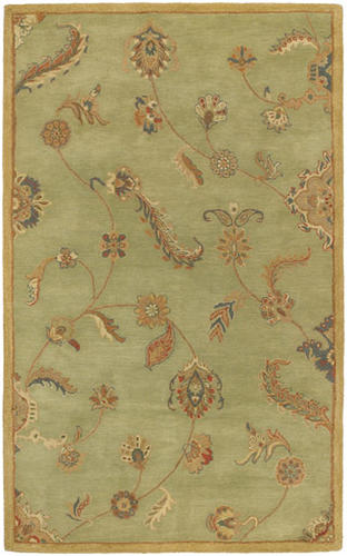 Name:Dynasty Persian Garland 9105/0107 Sage/Multi Rug, Item id:1710_91050107 (Medium Image)