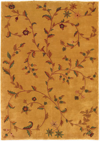 Name:Pokhara Eden 9365/1050 Golden Curry Tibetan Rug, Item id:1710_93651050 (Medium Image)