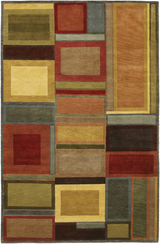 Name:Pokhara Iridescent Block 9382/0786 Multi Color Tibetan Rug, Item id:1710_93820786 (Medium Image)