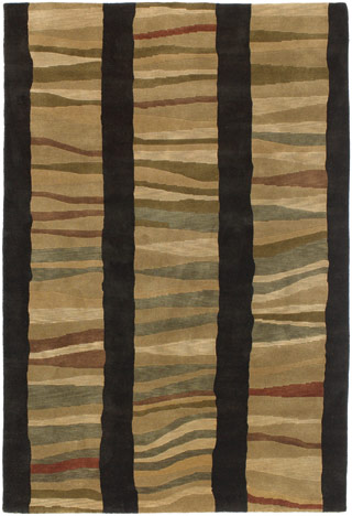 Name:Pokhara Autumn Dunes 9383/2300 Chocolate/Tan Tibetan Rug, Item id:1710_93832300 (Medium Image)