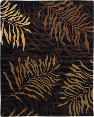 Name:Pokhara Golden Palms 9928/0233 Brown/Amber Tibetan Rug, Item id:1710_99280233 (Medium Image)