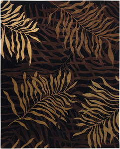 Pokhara Golden Palms 9928/0233 Brown/Amber Tibetan Rug Thumbnail Image