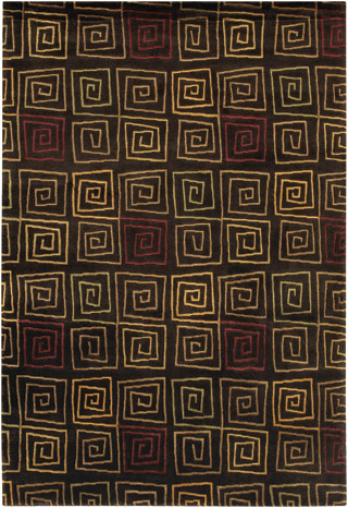 Name:Pokhara Serpentine 9950/0111 Chocolate Tibetan Rug, Item id:1710_99500111 (Medium Image)