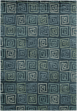 Name:Pokhara Serpentine 9950/0120 Blue Tibetan Rug, Item id:1710_99500120 (Medium Image)